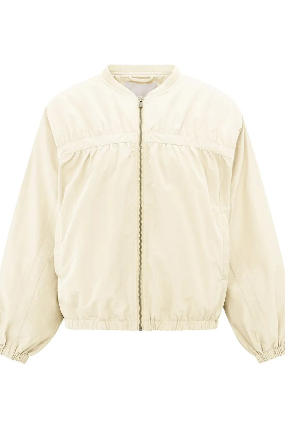 Yaya Blazer Nylon Cropped Bomber Jacket With Taping Detail