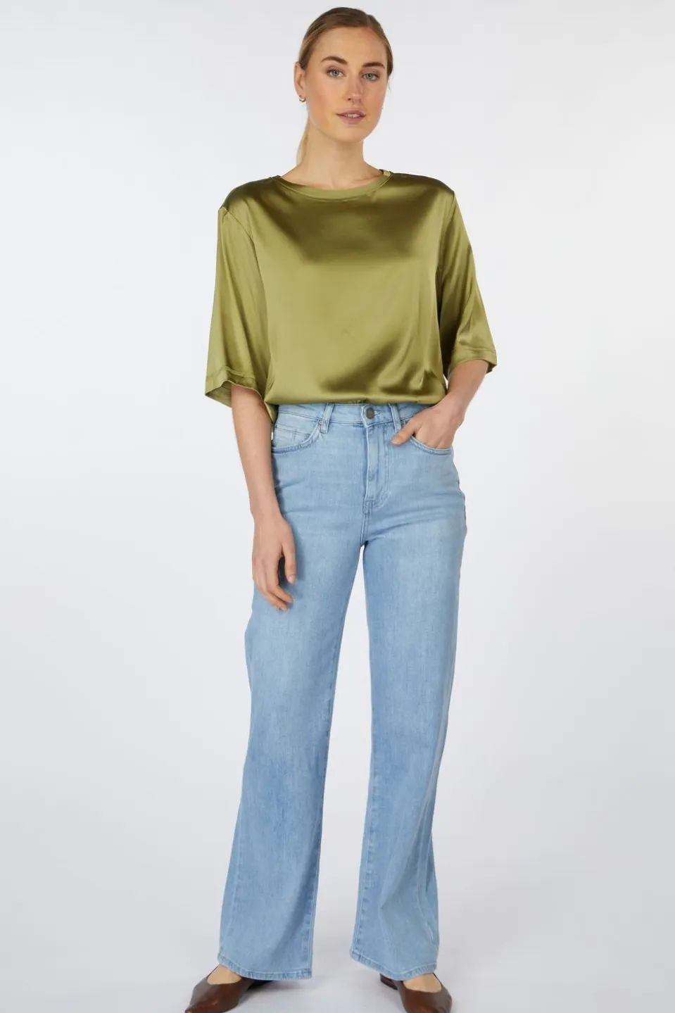 Yaya Blouse Oversized Satin