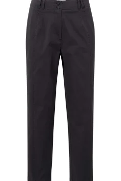 Yaya Broek Cotton Woven High Waist With Straight Leg