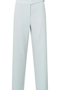 Yaya Broek High Waist Straight Leg Pantalon With Belt Detail