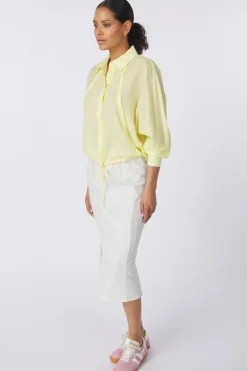 Yaya Hemd Batwing Blouse With Edges