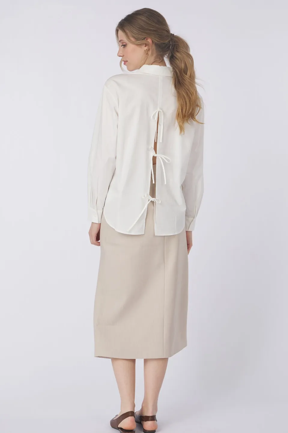 Yaya Hemd Poplin Shirt With Bows